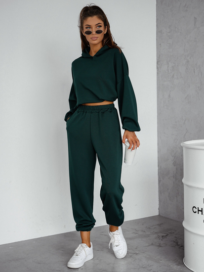 Set hanorac cu glugă pentru femei roz sticlă Bolf 525