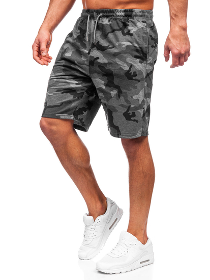 Pantaloni scurți de trening army grafit Bolf 8K283