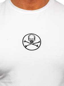 Tricou alb cu imprimeu Bolf MT3049