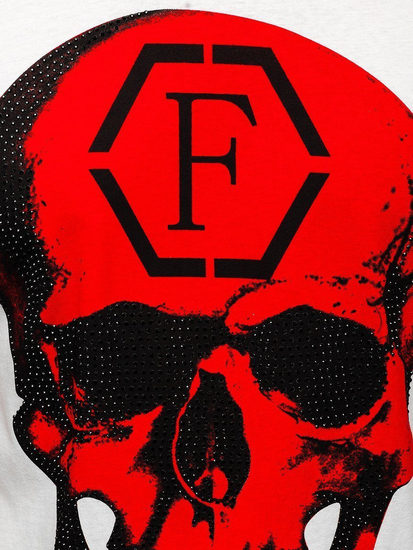 Tricou alb cu imprimeu Bolf KS2107