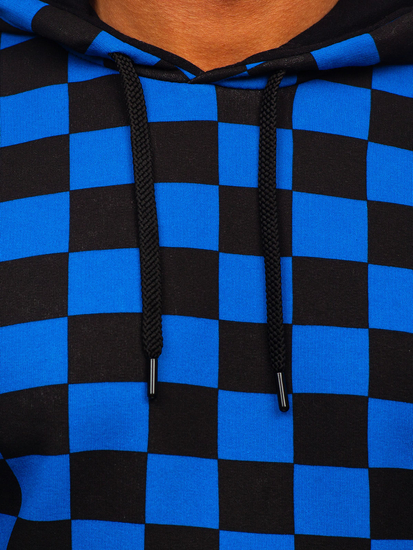 Hanorac albastru cu imprimeu Bolf 141028