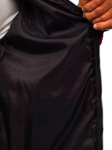 Geacă de primăvară roșie matlasată bomber Bolf MY-02A