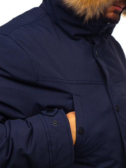 Geacă de iarnă parka bleumarin Bolf 1972