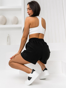 Pantaloni scurți de trening negri dame Bolf H60A1