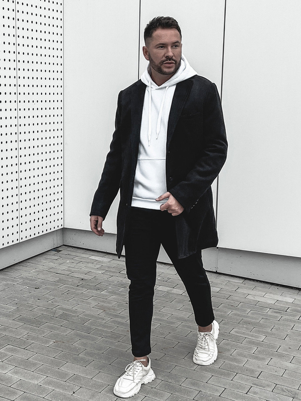 Palton de iarnă bărbați negru Bolf 1047B