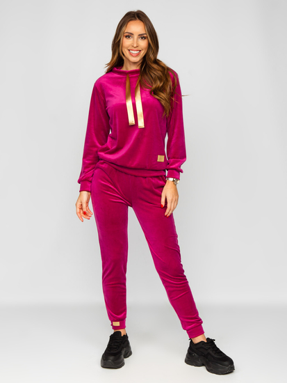 Compleu de trening catifea fucsia izolat termic dame Bolf 637