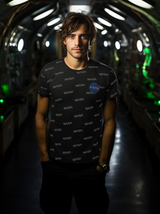 Tricou negru cu imprimeu Bolf 14950