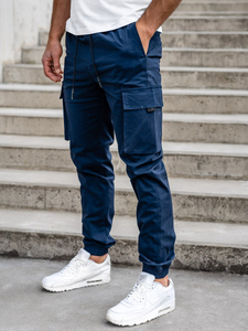 Pantaloni cargo bleumarin bărbați Bolf 701