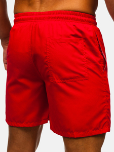 Pantaloni scurți de baie roșii pentru bărbați Bolf QD35