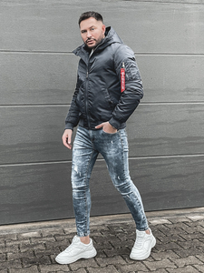 Geacă de iarnă bleumarin Bolf 2120