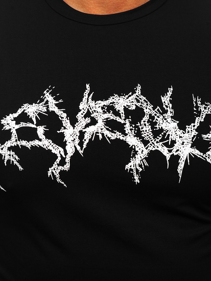 Tricou negru cu imprimeu Bolf MT3027