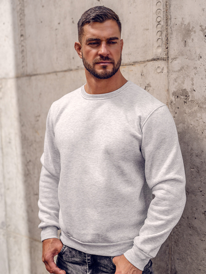 Bluză groasă gri-deschis Bolf 2001A