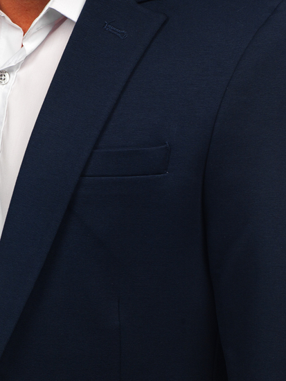 Jachetă elegantă bărbătească bleumarin Bolf 1652A