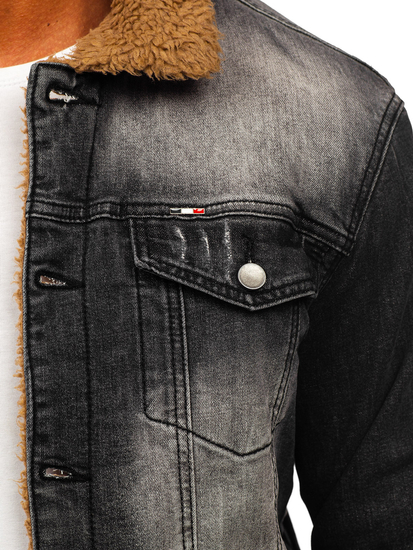 Geacă de blugi călduroasă neagră Bolf MJ520N