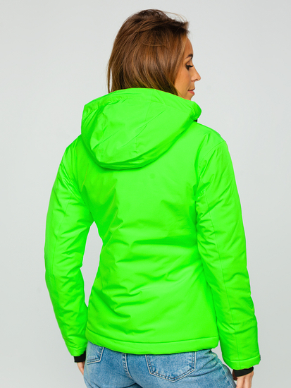 Geacă de iarnă verde-neon sport dame Bolf HH012