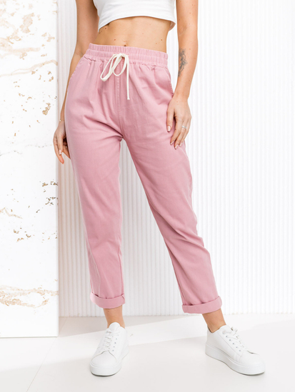 Pantaloni albi dame Bolf W7832