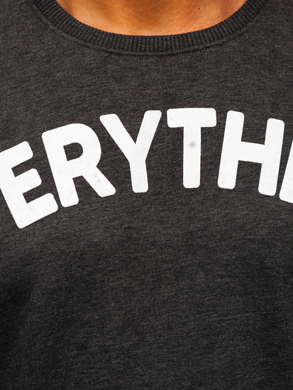 Bluză grafit bărbați cu imprimeu Bolf 181905