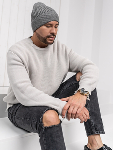 Pălărie gri de iarnă pentru bărbați Bolf 387070