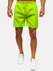 Pantaloni scurți de baie bărbătești verde neon Bolf QD32