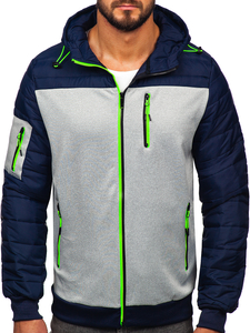 Geacă de primăvară bleumarin matlasată Bolf 8M902