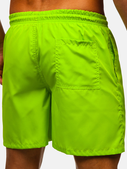 Pantaloni scurți de baie verde neon pentru bărbați Bolf QD35
