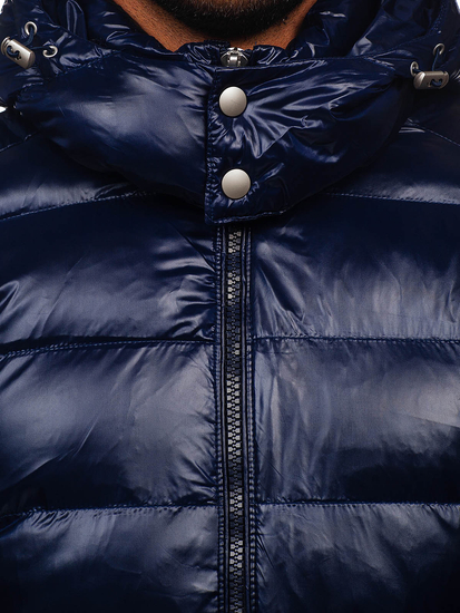 Geacă de iarnă bleumarin Bolf 9981