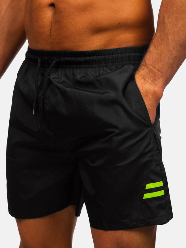 Pantaloni scurți de baie bărbătești negri Bolf QD29