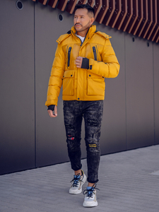 Geacă de iarnă camel matlasată Bolf 99527A