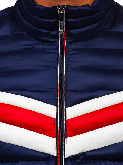 Geacă sport bărbați matlasată bleumarin Bolf 6574