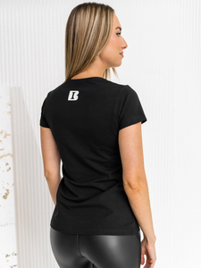 Tricou negru de dama din colectia Igor Brudny cu imprimeu 01