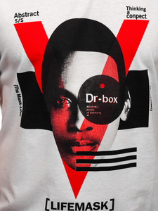 Tricou cu imprimeu alb Bolf KS2552