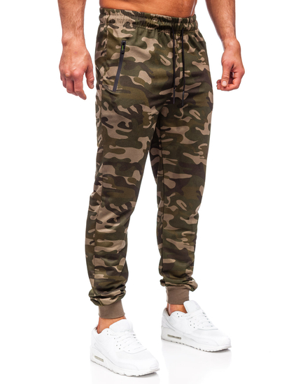 Pantaloni de jogging de camuflaj pentru bărbați verzi de la Bolf JX6185