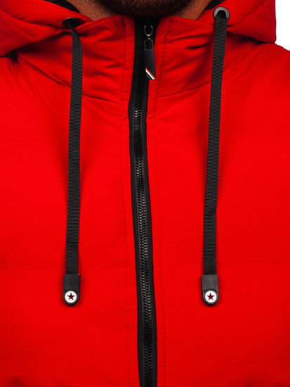 Geacă de iarnă roșie Bolf  5M3125