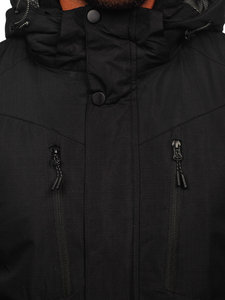 Geacă de iarnă neagră Bolf 22M321