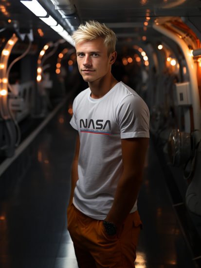 Tricou din bumbac alb cu imprimeu Bolf 14749