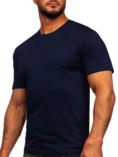 Tricou bleumarin bumbac Bolf 0001