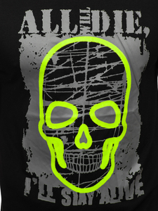 Tricou negru cu imprimeu Bolf Y70007