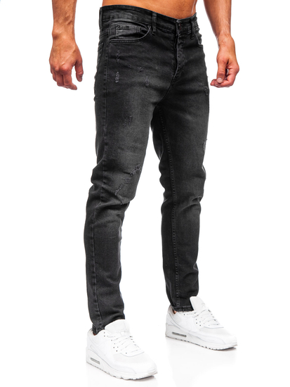 Pantaloni negri pentru bărbați, blugi slim fit Bolf 6504