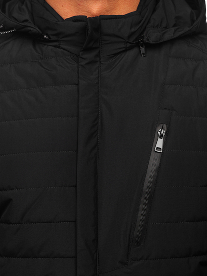 Geacă neagră matlasată Bolf 22M305