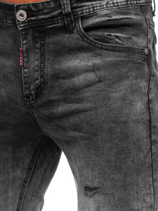 Blugi negri regular fit Bolf K10010-2