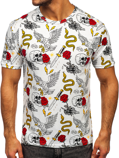 Tricou alb cu imprimeu Bolf 14900