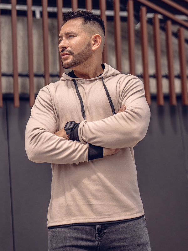 Hanorac negru-bej Bolf 145380