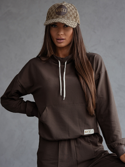 Set trening din două piese pentru femei ciocolatiu Bolf 82162