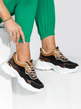 Încălțăminte sneakers negri dame Bolf AD717