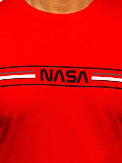 Tricou din bumbac cu imprimeu rosu Bolf 5052