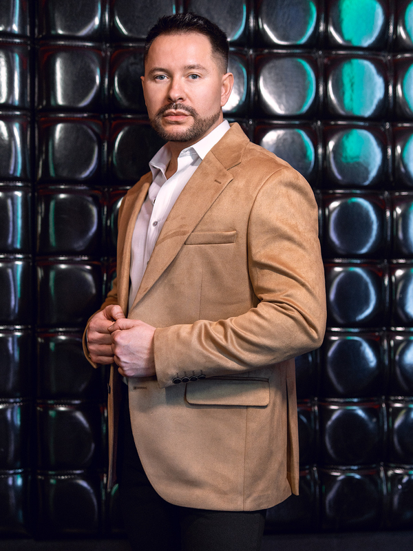 Sacou din catifea cămilă pentru bărbați Bolf 24410