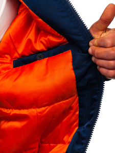 Geacă de iarnă bleumarin Bolf 2120