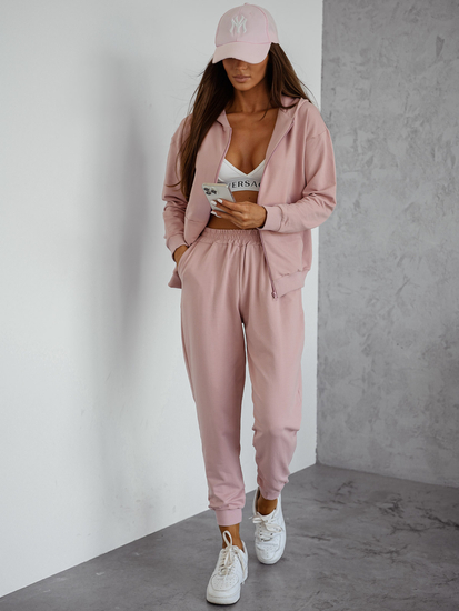 Set trening cu glugă pentru femei din două piese Pudră Bolf 821110