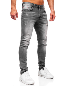 Blugi pentru bărbați Bolf MP0054N, negri, slim fit
