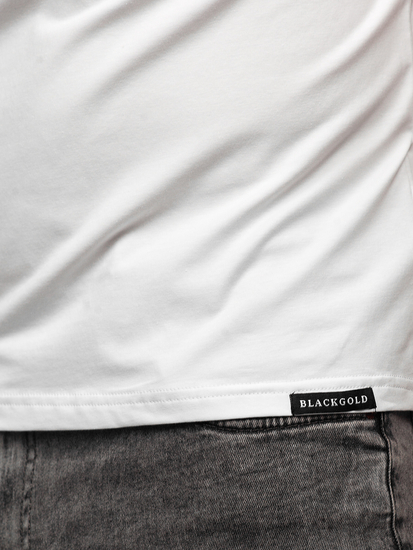 Tricou alb cu imprimeu Bolf MT3037